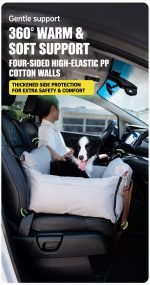 Pet Car Seat for Small Dogs, Dog Car Seat for 2 Small Dogs, Dog Car Seat Covers Waterproof, Dog Car Seat Protector, Dog Bed for Car Front & Back Seat, Dog Car Travel Bag, Dog Car Seat Liner, Car Seat Protector for Dogs - 图片 18