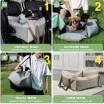 Pet Car Seat for Small Dogs, Dog Car Seat for 2 Small Dogs, Dog Car Seat Covers Waterproof, Dog Car Seat Protector, Dog Bed for Car Front & Back Seat, Dog Car Travel Bag, Dog Car Seat Liner, Car Seat Protector for Dogs - 图片 11